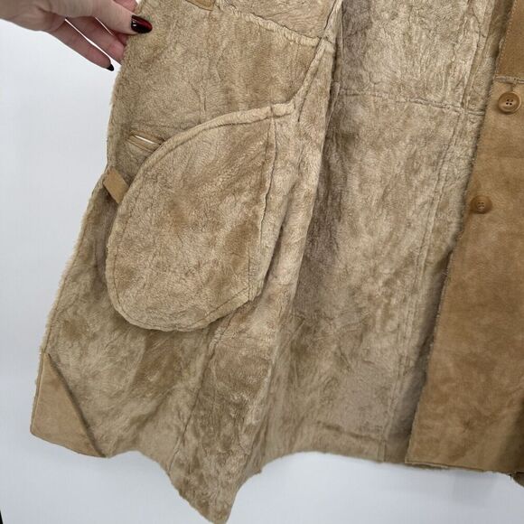 Guess Vintage Y2k Suede Leather Faux Fur Penny Lane Style Jacket Size Medium - Picture 12 of 12